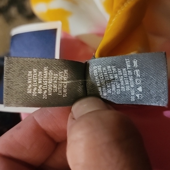 NWT AERIE HIGH RISE SWIM Bikini BOTTOMS WHITE PINK ORANGE Women's XS Tie Dye New - Picture 7 of 7